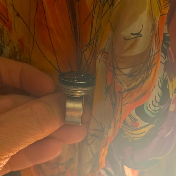 Pisces Czech Glass Button Ring - Picture 3 of 3